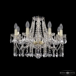 Подвесная люстра Bohemia Ivele Crystal 1413/8/200 G Leafs