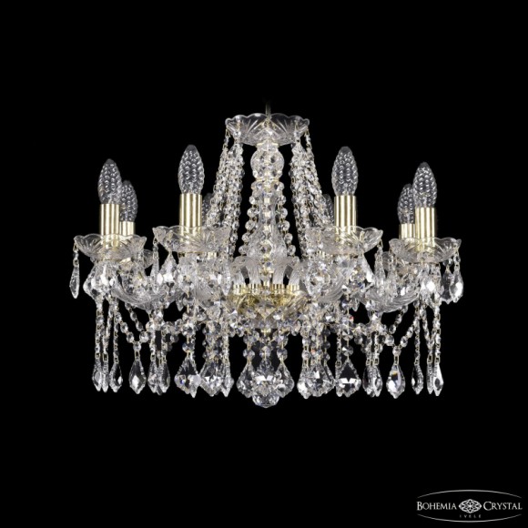 Подвесная люстра Bohemia Ivele Crystal 1413/8/200 G Leafs