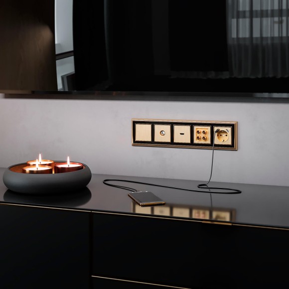 ТВ-розетка оконечная Werkel шампань рифленый W1183010 4690389160639