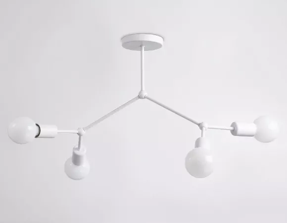 Люстра на штанге Ambrella Light Traditional TR8031, Белый, Металл, Лофт стиль, вид снизу