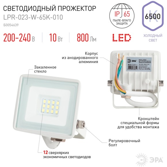 Прожектор Эра LPR-023-W-65K-010 Б0054639