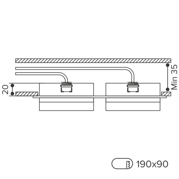 Встраиваемый светильник Wolta Luce WDL-GX53/06BL-02