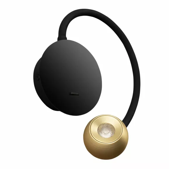Гибкое бра Loft IT Point 10254 Brass, Черный, Латунь, Теплый белый, вид сверху