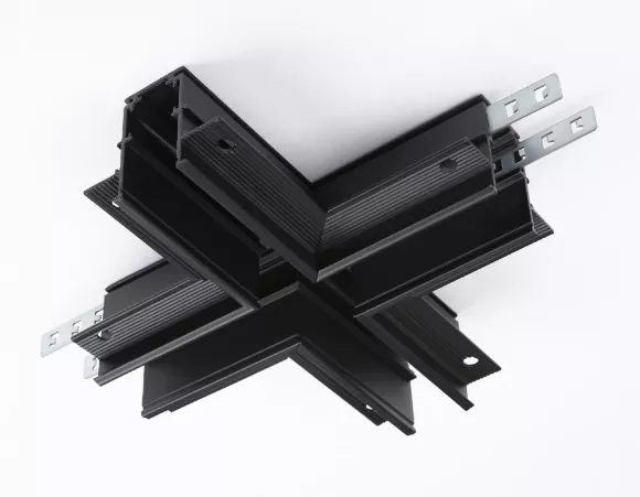 Коннектор х-образный для шинопровода Ambrella Light Track System GL3358, вид снизу Коннектор х-образный для шинопровода Ambrella Light Track System GL3358, вид снизу