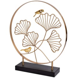 Статуэтка Листья с двумя золотыми птичками Garda Decor 55RD3153