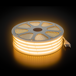 Комплект светодиодной ленты Apeyron 220В 10Вт/м, 600лм/м, 3000К (т/б), SMD2835, 120д/м, 15м, IP65 10-143 (сетевой шнур, заглушка - 1шт, крепеж - 15шт)