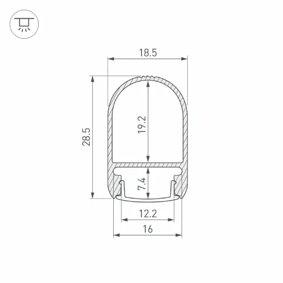 Профиль Arlight WARDROBE-1930-2000 ANOD BLACK 054943 Профиль Arlight WARDROBE-1930-2000 ANOD BLACK 054943