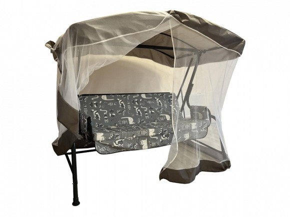 Качели с тентом трехместные Ирис с москитной сеткой GST_GS1445