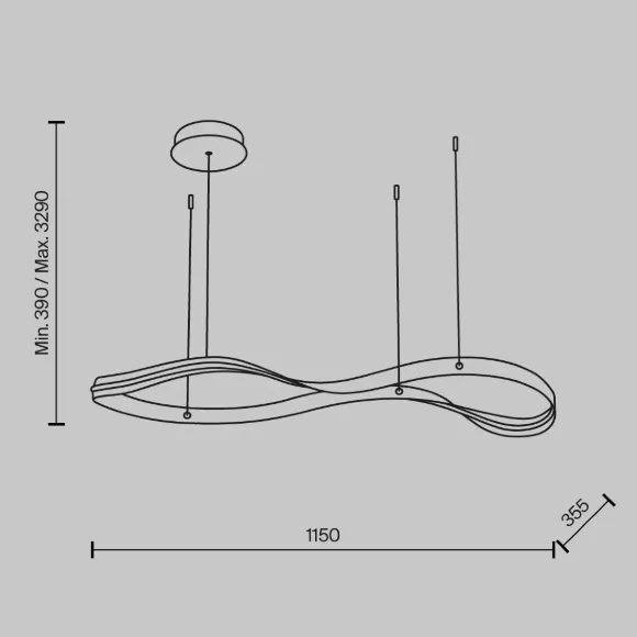 Подвесная люстра Maytoni Plons MOD283PL-L34BS3K, 3000 Подвесная люстра Maytoni Plons MOD283PL-L34BS3K, 3000