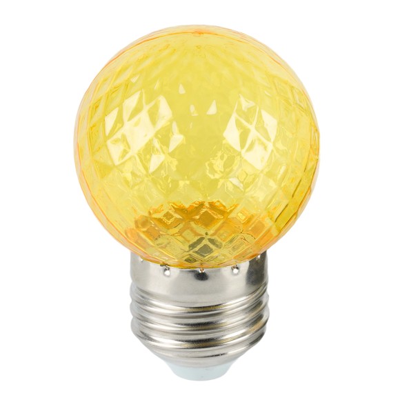 Лампа светодиодная Feron LB-385 шар желтый прозрачный E27 1W 230V 52161