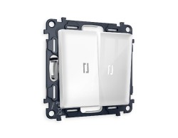 Комплект механизма 2-кл проходного выключателя с подсветкой Ambrella Volt Alfa MA104035