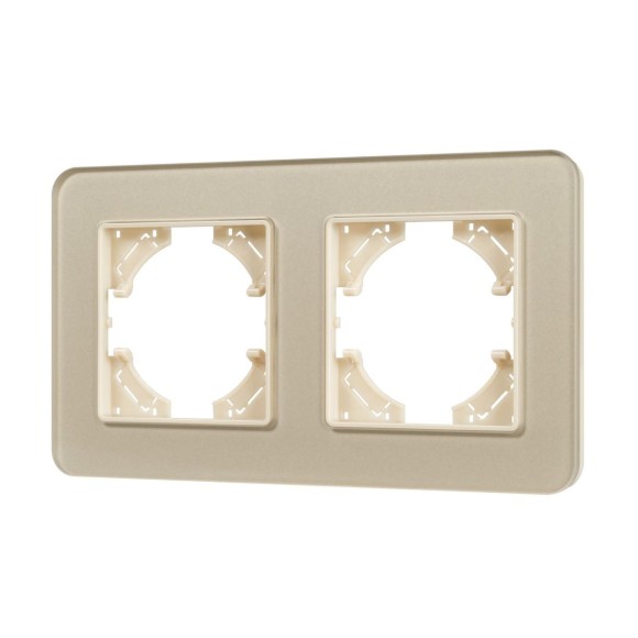 Рамка на 2 поста стеклянная Arlight FRM-OMALI-SFGS-2-GD 049711