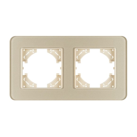 Рамка на 2 поста стеклянная Arlight FRM-OMALI-SFGS-2-GD 049711