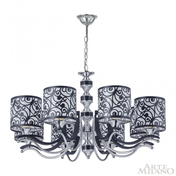 Подвесная люстра Arte Milano Florentia-4957 304957/8 Bk/Ni
