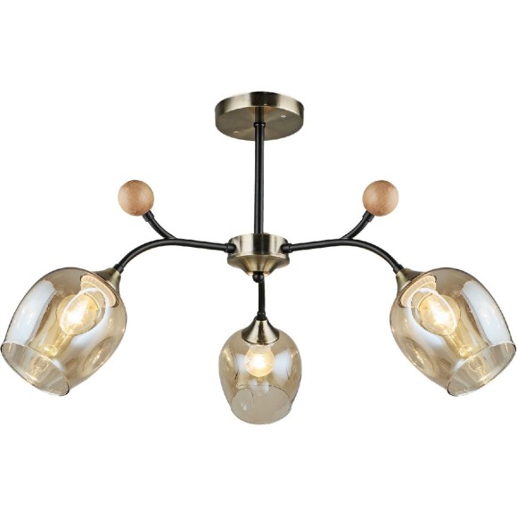 Люстра на штанге Reluce 02009-0.3-03 AB+BK