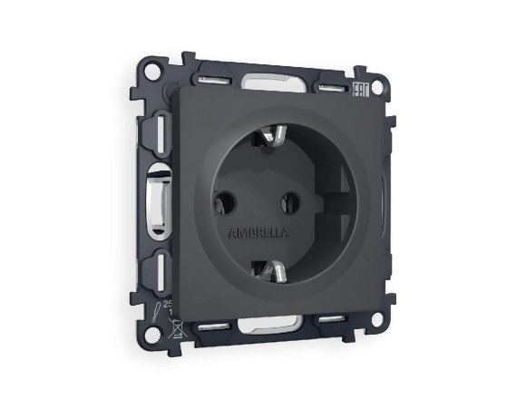 Комплект механизма розетки с/з на винтовых зажимах Ambrella Volt Alfa MA906010