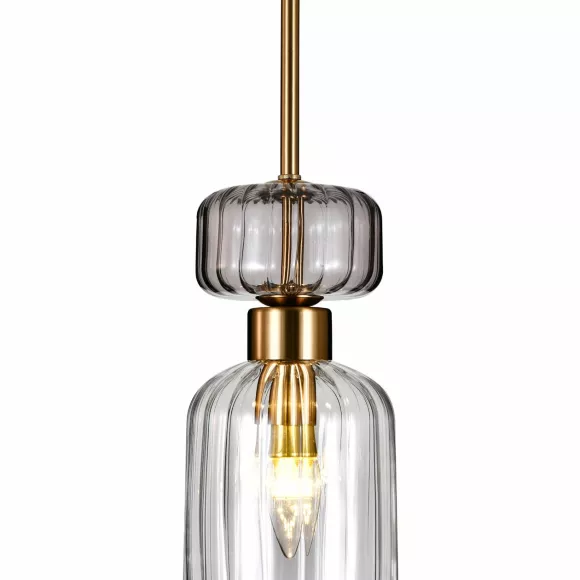 Подвесной светильник Escada Gloss 1141/1S Antique copper/Smoke/Clear, Медь, Разноцветный, Металл, крупный план Подвесной светильник Escada Gloss 1141/1S Antique copper/Smoke/Clear, Медь, Разноцветный, Металл, крупный план