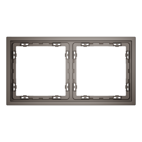 Рамка пластиковая Voltum S70 на 2 пост, (капучино) VLS100214