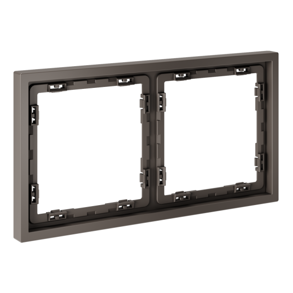 Рамка пластиковая Voltum S70 на 2 пост, (капучино) VLS100214