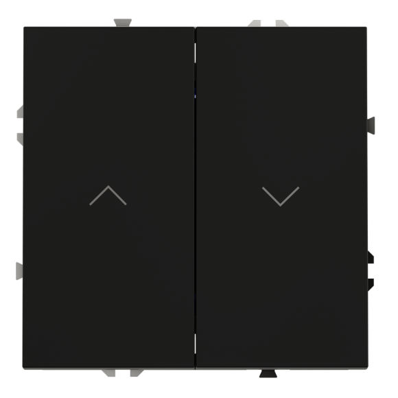 Выключатель встраиваемый Voltum S70 для жалюзи 10А, (черный матовый) VLS020708