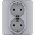 Розетка двойная с/з Legrand Inspiria 673752