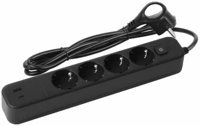 Сетевой фильтр Эра USF-4es-1,5m-2xUSBAC-B Б0059572