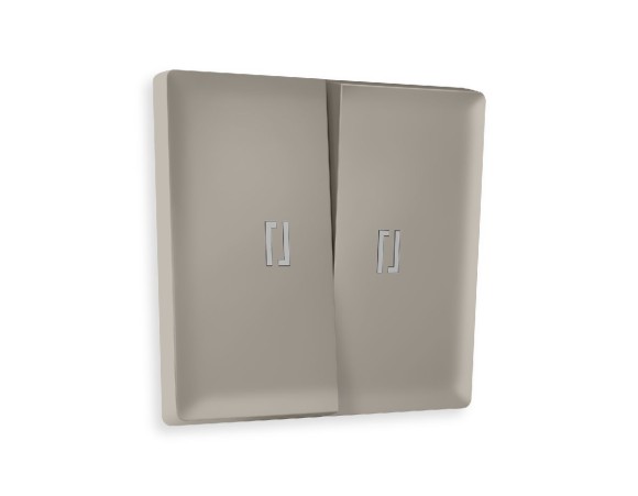 Лицевая панель для выключателя двухклавишного с подсветкой Ambrella Volt Alfa AP3640