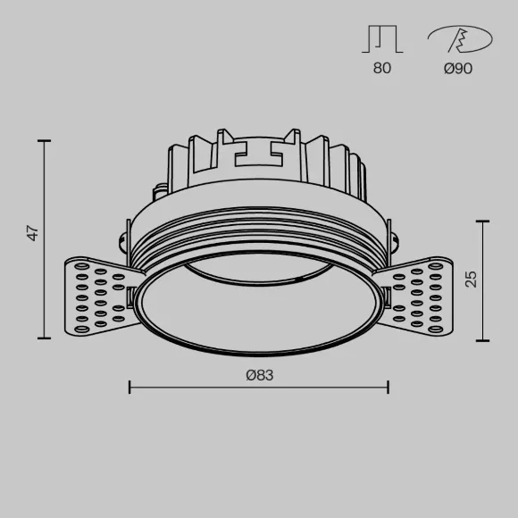 Встраиваемый светильник Maytoni Technical Okno DL055-8W3-4-6K-TRS-W Встраиваемый светильник Maytoni Technical Okno DL055-8W3-4-6K-TRS-W