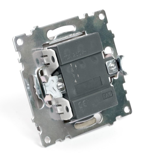 Переключатель 1-клавишный Stekker Катрин GLS10-7105-04 49018