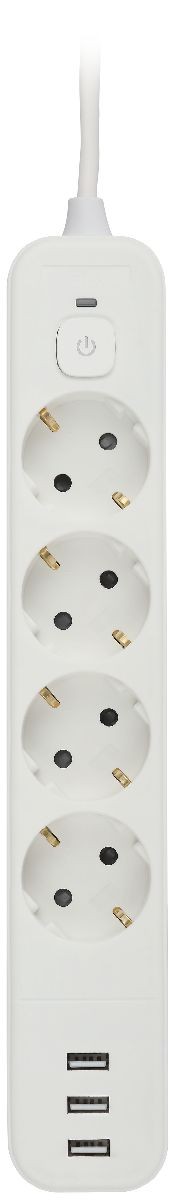 Сетевой фильтр Эра USF-4es-3m-3xUSBA-W Б0059569