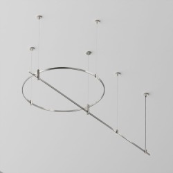 Основание круглое+прямое  на тросовых подвесах Hang для трековых светильников Maytoni Technical Flarity TFC-Flar-H05-PT