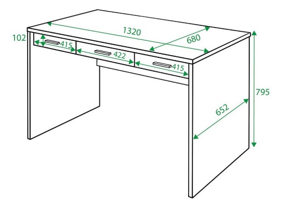 Стол письменный Домино СП-82С MER_SP-82S_V