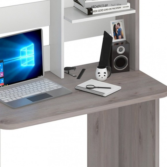 Стол компьютерный Домино Lite СКЛ-Прям100Р+НКЛ-100 MER_SKL-Pryam100Rbez_tumby-NKL-100_NBE