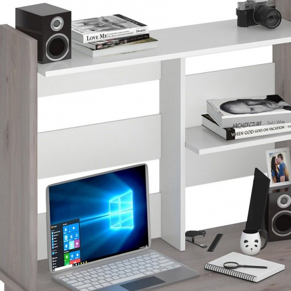 Стол компьютерный Домино Lite СКЛ-Прям100Р+НКЛ-100 MER_SKL-Pryam100Rbez_tumby-NKL-100_NBE