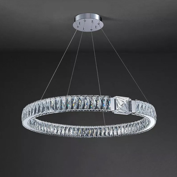 Подвесная светодиодная люстра Delight Collection D8010 D8010P/R/D600 silver