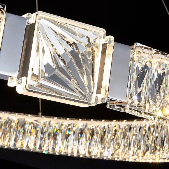 Подвесная светодиодная люстра Delight Collection D8010 D8010P/R/D600 silver