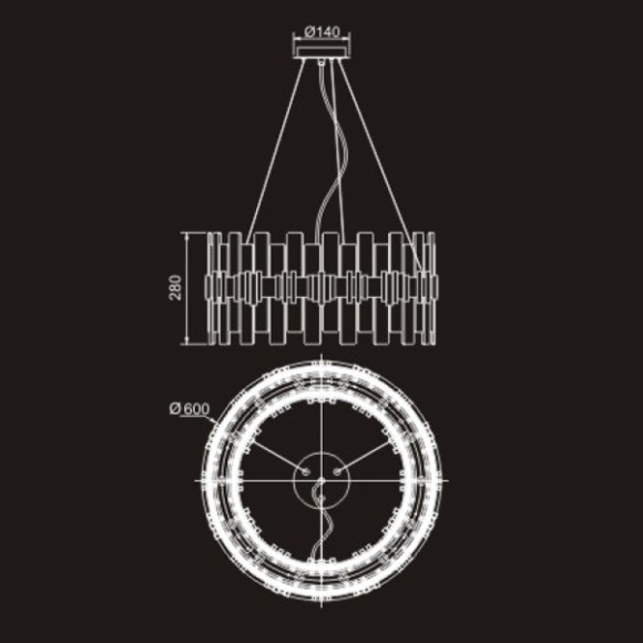 Подвесная люстра DeLight Collection P68073-14 gold