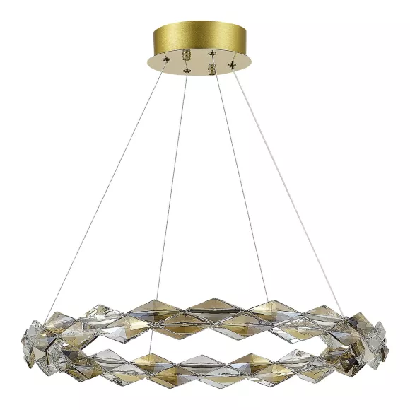 Подвесной светильник ST Luce Diamanta SL6009.203.01, Золото, Янтарный, Теплый белый Подвесной светильник ST Luce Diamanta SL6009.203.01, Золото, Янтарный, Теплый белый