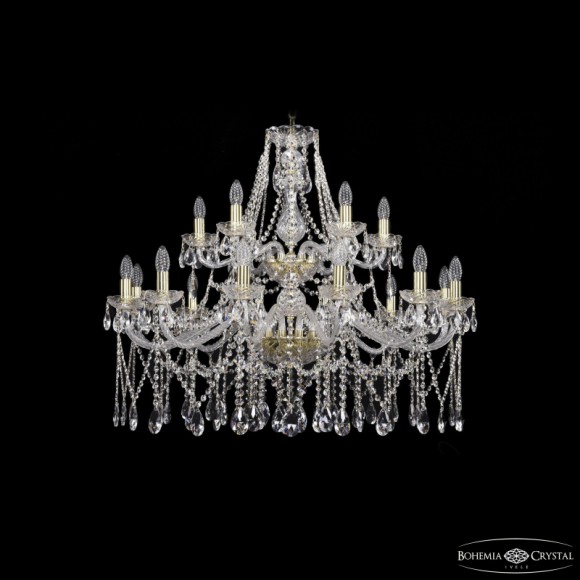 Подвесная люстра Bohemia Ivele Crystal 1413/12+6/360/2d G