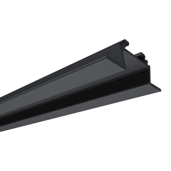 Профиль угловой накладной Apeyron ширина ленты до 10мм (рассеиватель, заглушки - 2шт) 08-07-ЧБ