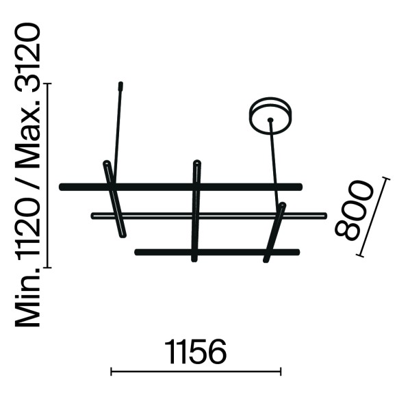 Подвесная светодиодная люстра Maytoni Radiance MOD278PL-L86G3K
