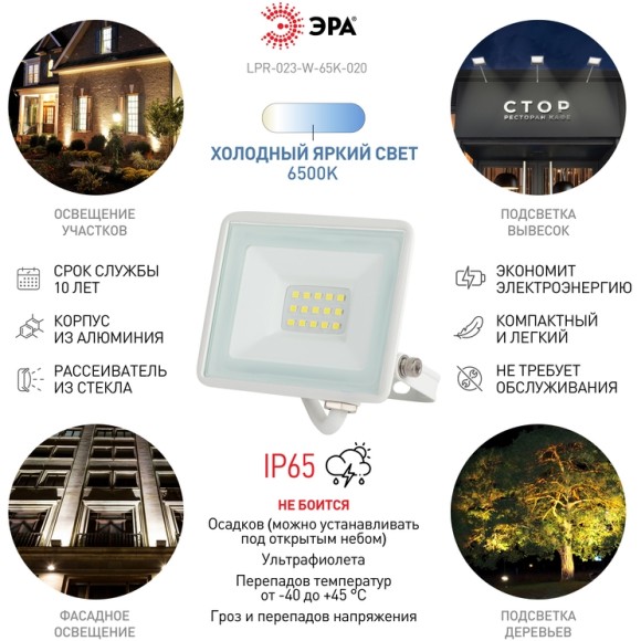Прожектор Эра LPR-023-W-65K-020 Б0054640