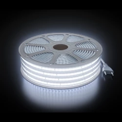 Комплект светодиодной ленты Apeyron 220В 10Вт/м, 600лм/м, 6500К (х/б), SMD2835, 120д/м, 15м, IP65 (сетевой шнур, заглушка - 1шт, крепеж - 15шт)