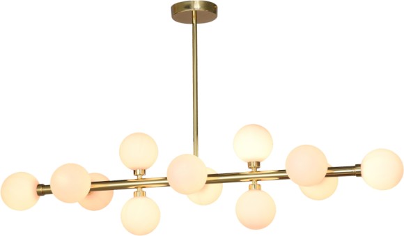 Люстра на штанге iLamp Golden 712P/12 GL-WH