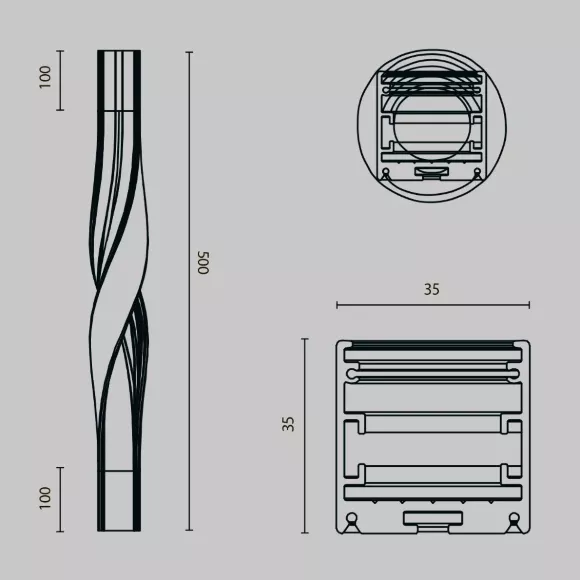 Радиусный профиль Maytoni Led strip ALM-3535R-B-T-180°-0.5M Радиусный профиль Maytoni Led strip ALM-3535R-B-T-180°-0.5M