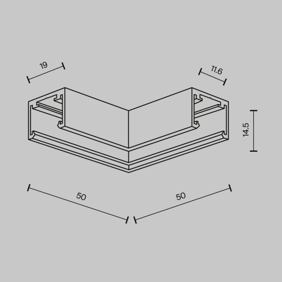 Коннектор угловой Maytoni Technical Exility X TRA239CL-41B