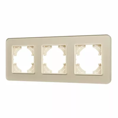 Рамка на 3 поста стеклянная Arlight FRM-OMALI-SFGS-3-GD 049715