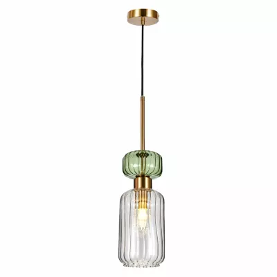 Подвесной светильник Escada Gloss 1141/1S Antique copper/Green/Clear