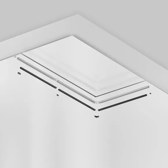 Профиль для монтажа Maytoni Three phase track system Trinity TRA005MP-312S, вид снизу