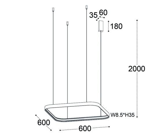 Подвесная светодиодная люстра Italline IT013-6031 white 3000K